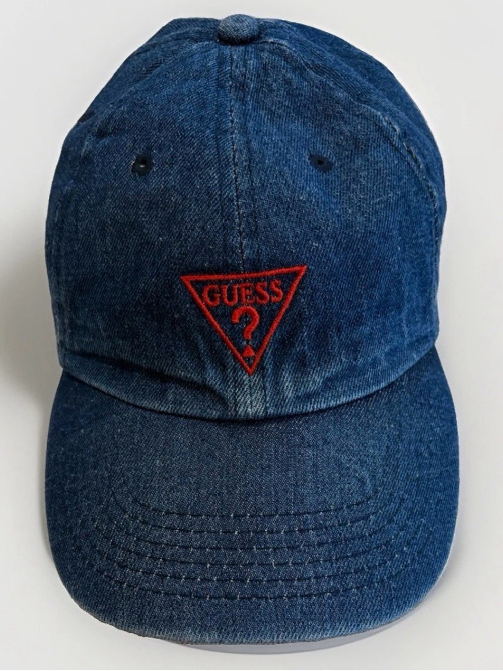 Guess Denim Snapback Hat Jeans Vintage 90s Streetwear School Summer Retro